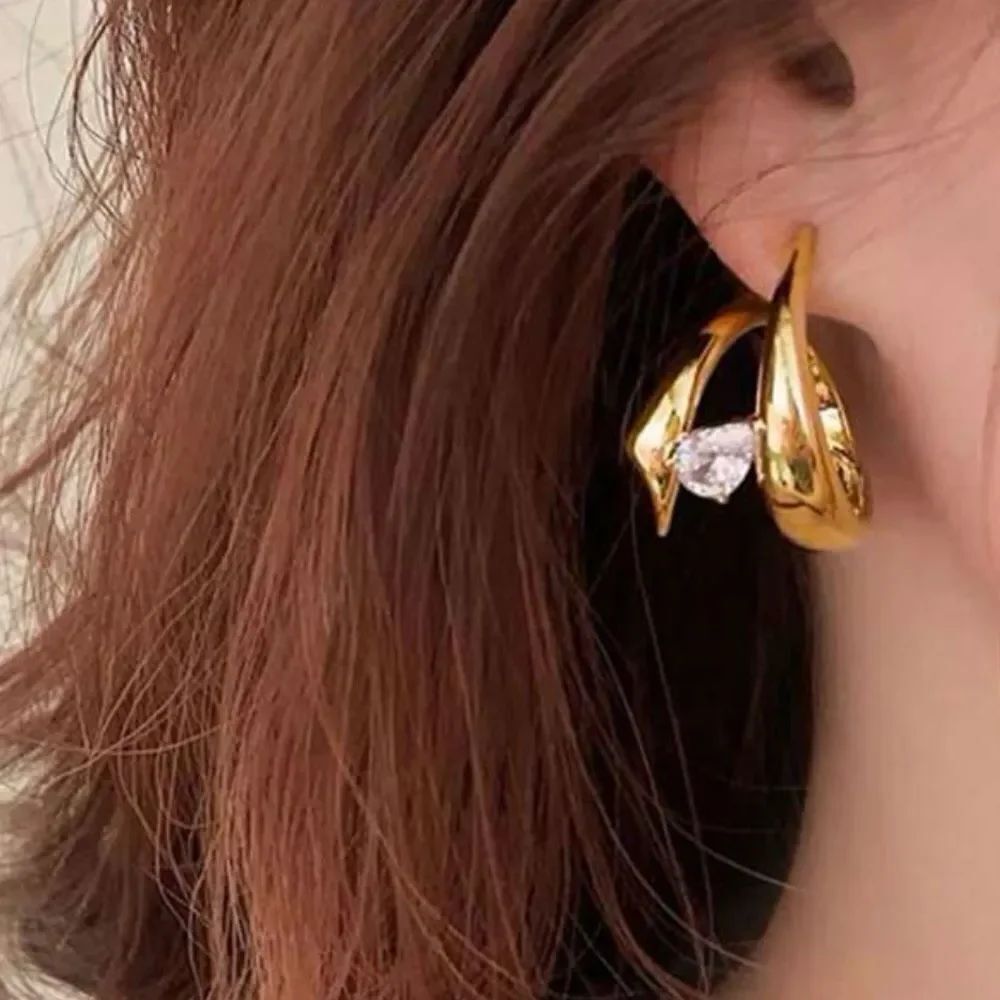 Elegant Gold Hoop Earrings N1227